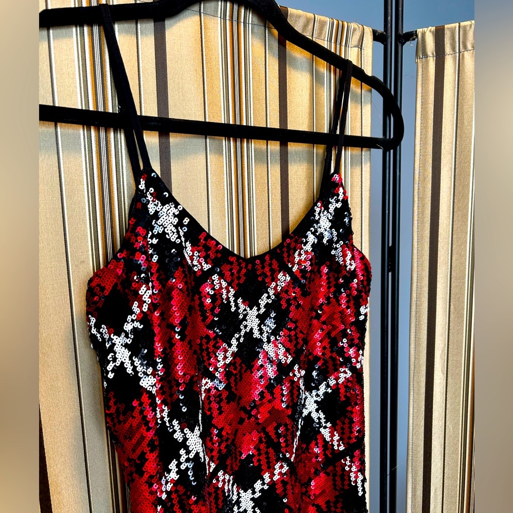 Michael Kors sequin plaid dress